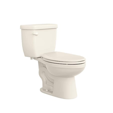 Proflo Jerritt 1.28 gpf Elongated Two Piece Toilet in Biscuit PROPFJRC212HEBS